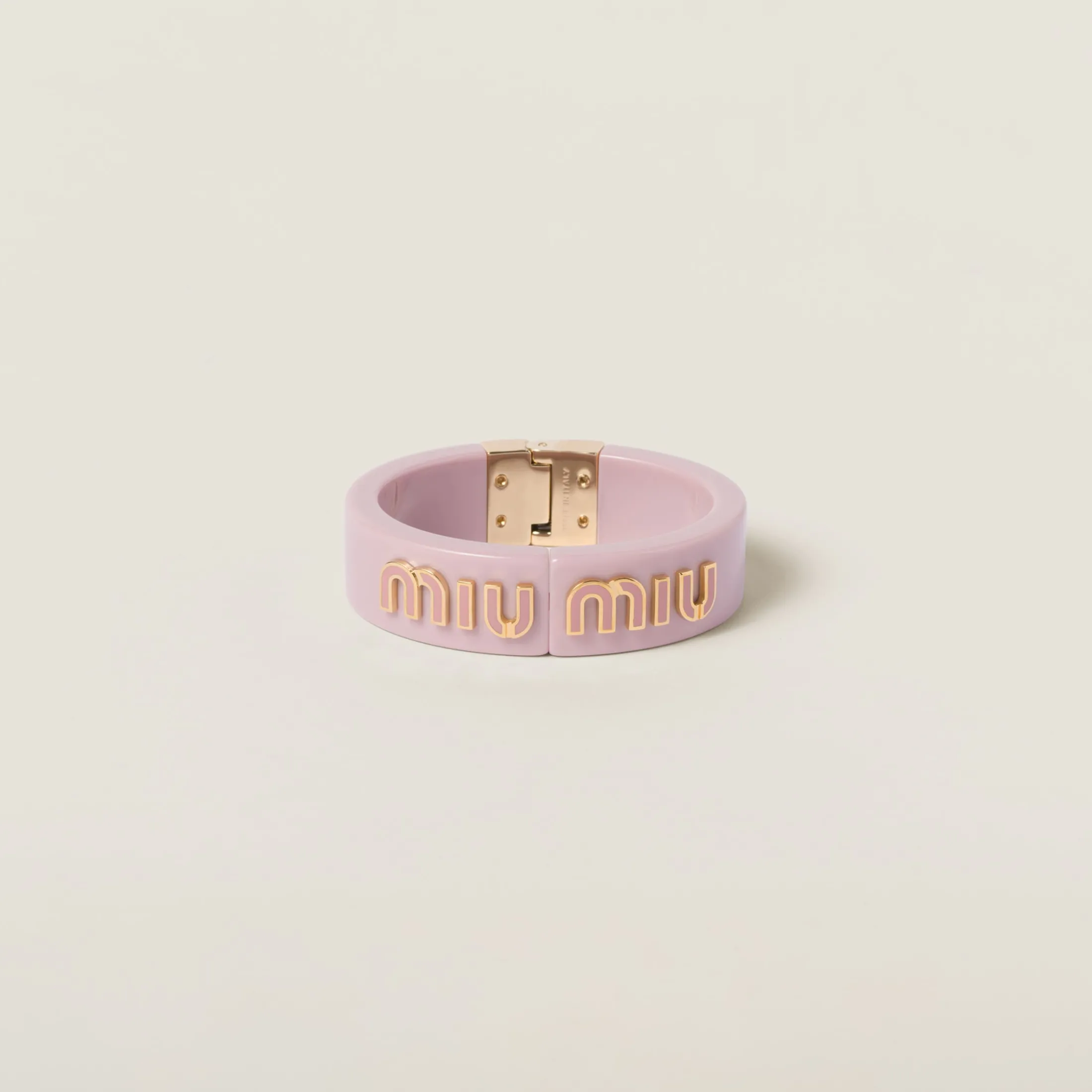 Orchid Pink Plexiglas And Metal Bracelet | Miu Miu