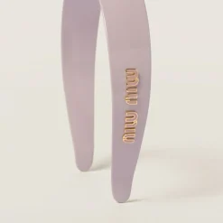 Orchid Pink Plexiglas Headband | Miu Miu