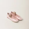 Orchid Pink Satin Ballerinas | Miu Miu