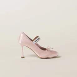 Orchid Pink Satin Pumps | Miu Miu