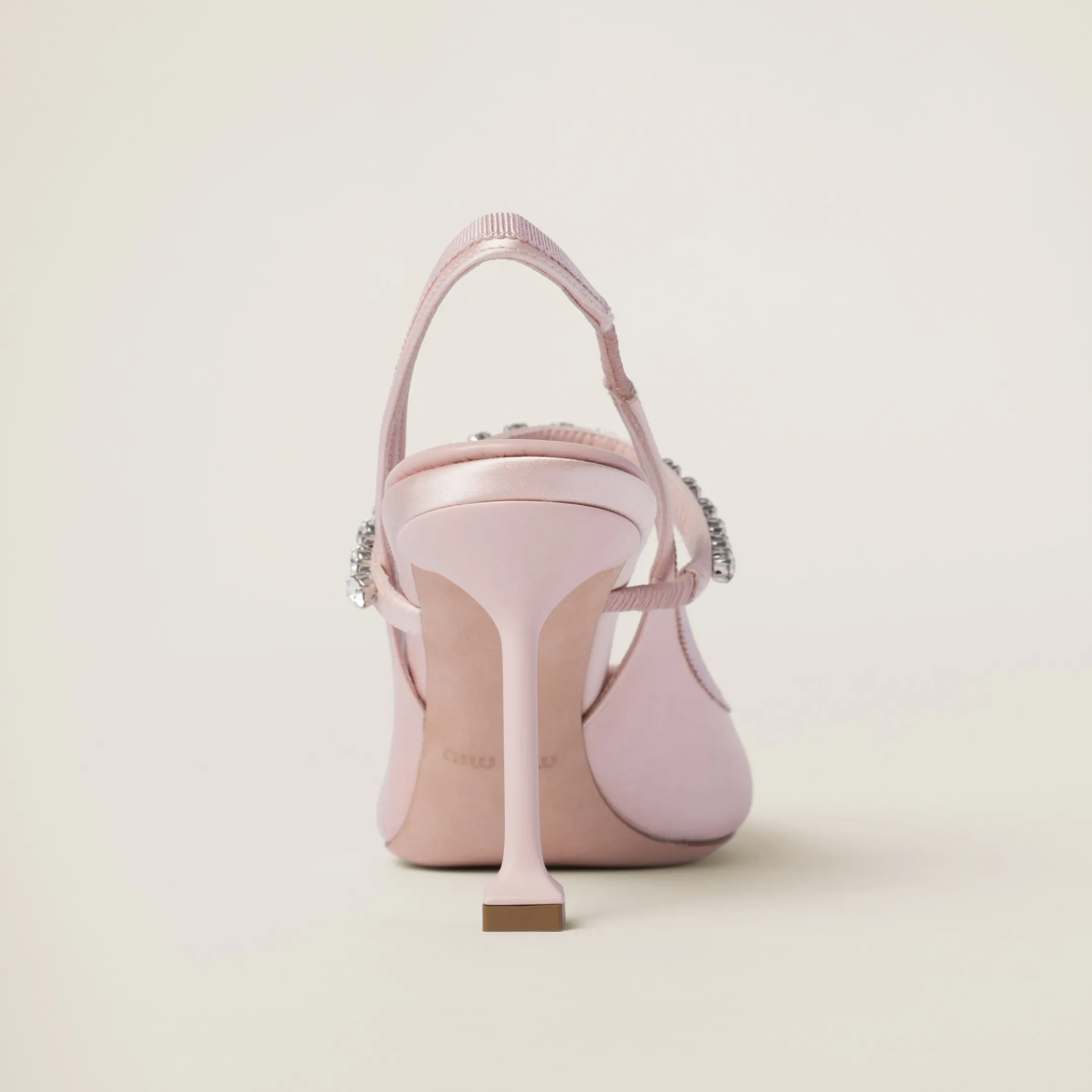 Orchid Pink Satin Slingback Pumps | Miu Miu