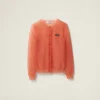 Peach Nylon Cardigan | Miu Miu