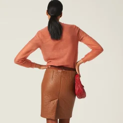 Peach Nylon Cardigan | Miu Miu