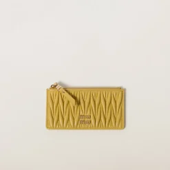 Pineapple Matelassé Nappa Leather Envelope Wallet | Miu Miu