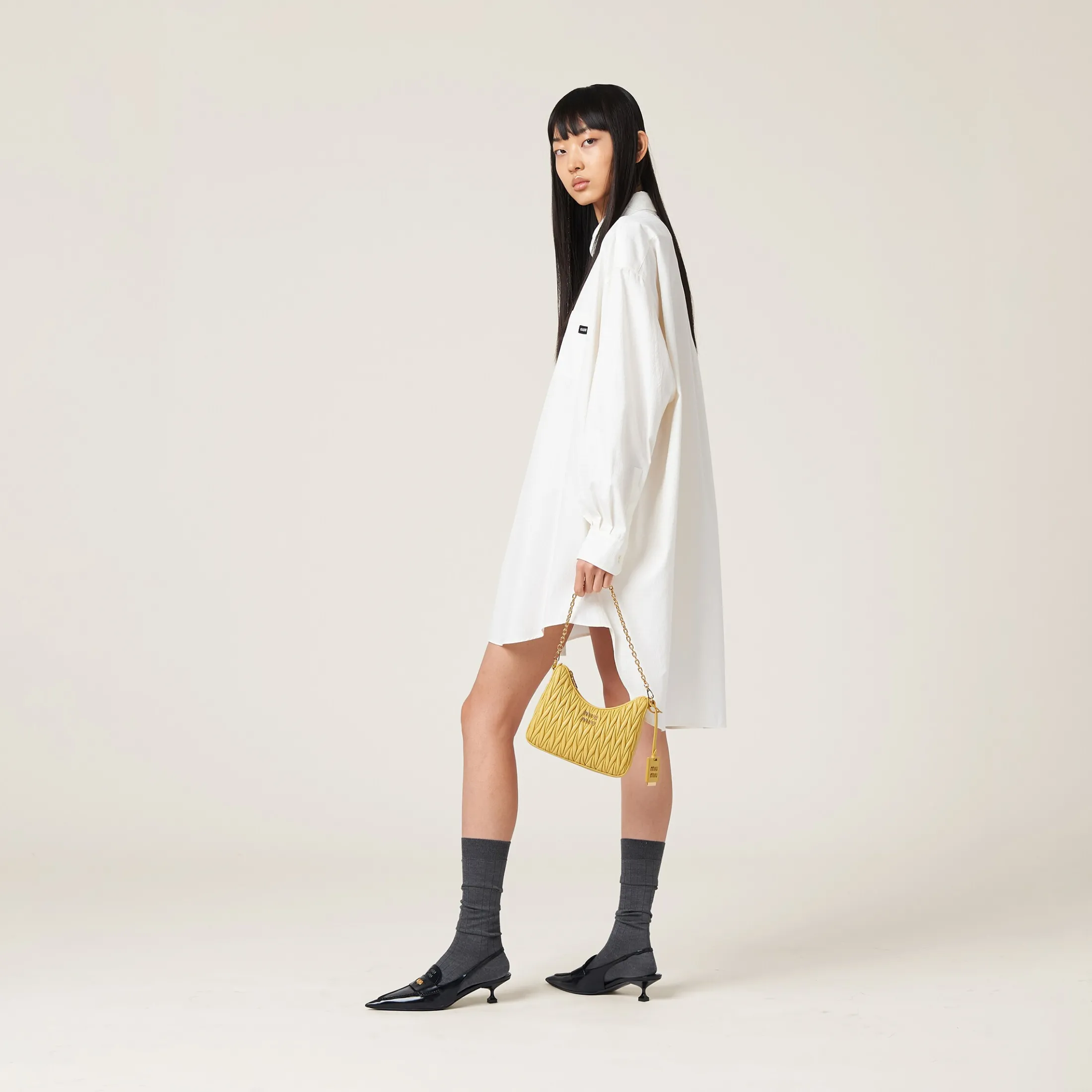 Pineapple Matelassé Nappa Leather Shoulder Bag | Miu Miu