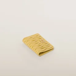 Pineapple Matelassé Nappa Leather Card Holder | Miu Miu