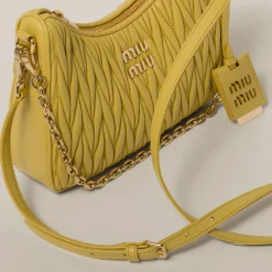 Pineapple Matelassé Nappa Leather Shoulder Bag | Miu Miu