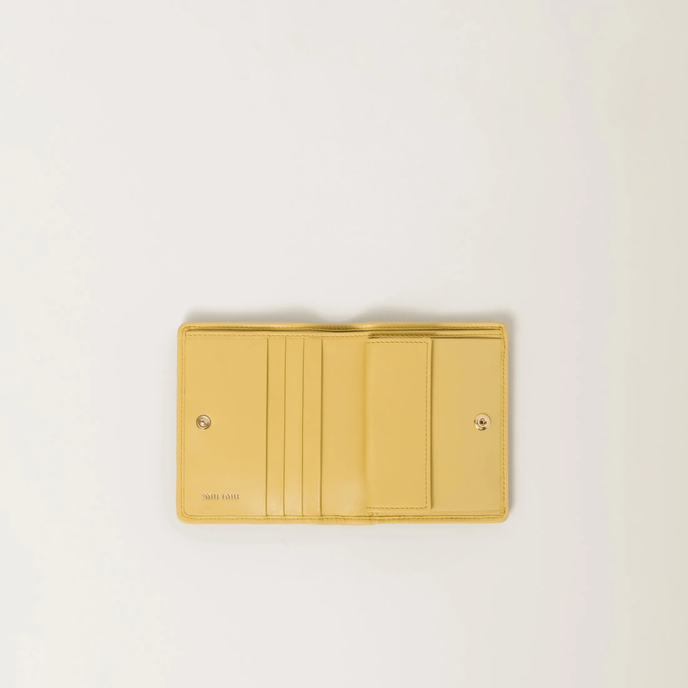 Pineapple Small Matelassé Nappa Leather Wallet | Miu Miu