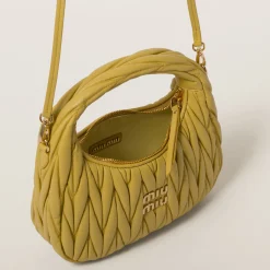 Pineapple Wander Matelassé Nappa Leather Hobo Bag | Miu Miu