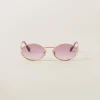 Pink Beg Shaded Lenses Miu Miu Logo Sunglasses | Miu Miu