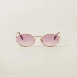 Pink Beg Shaded Lenses Miu Miu Logo Sunglasses | Miu Miu