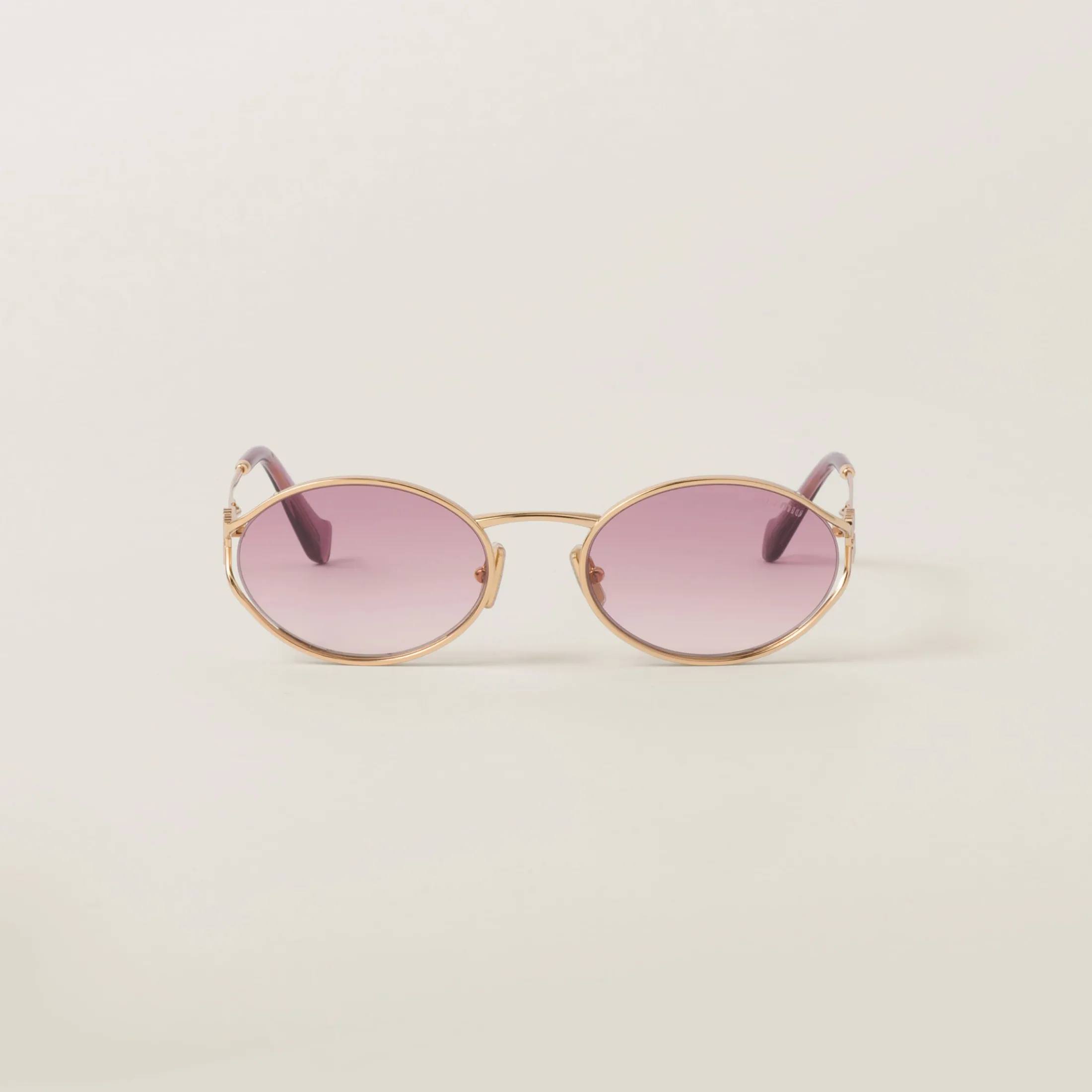 Pink Beg Shaded Lenses Miu Miu Logo Sunglasses | Miu Miu