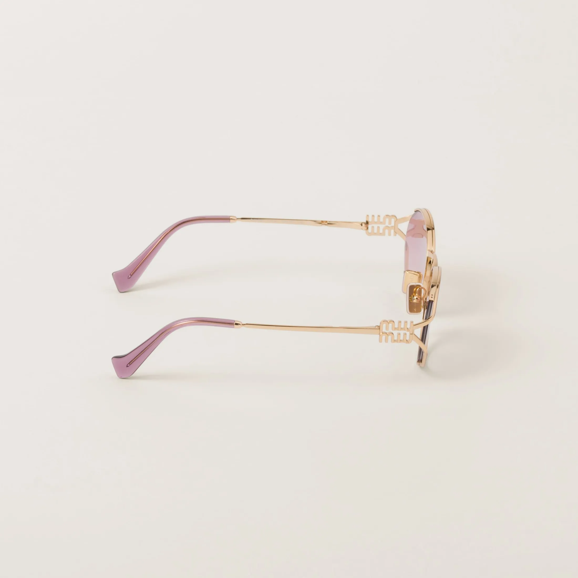 Pink Beg Shaded Lenses Miu Miu Logo Sunglasses | Miu Miu