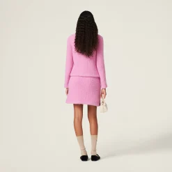 Pink Cashmere And Silk Skirt | Miu Miu