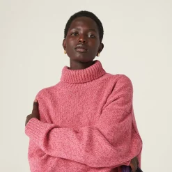 Pink Cashmere Wool Turtleneck Dress | Miu Miu