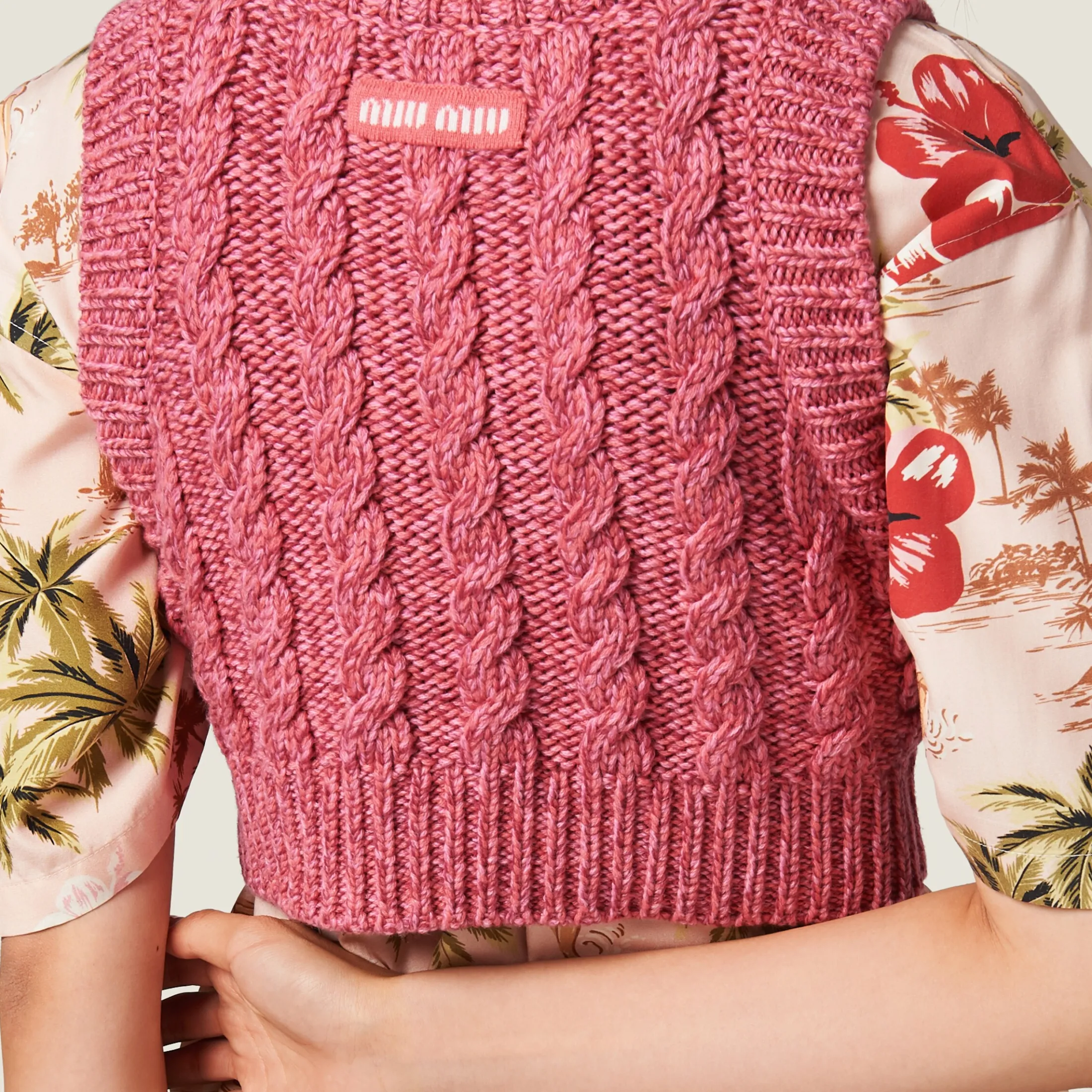 Pink Wool And Cashmere Top | Miu Miu