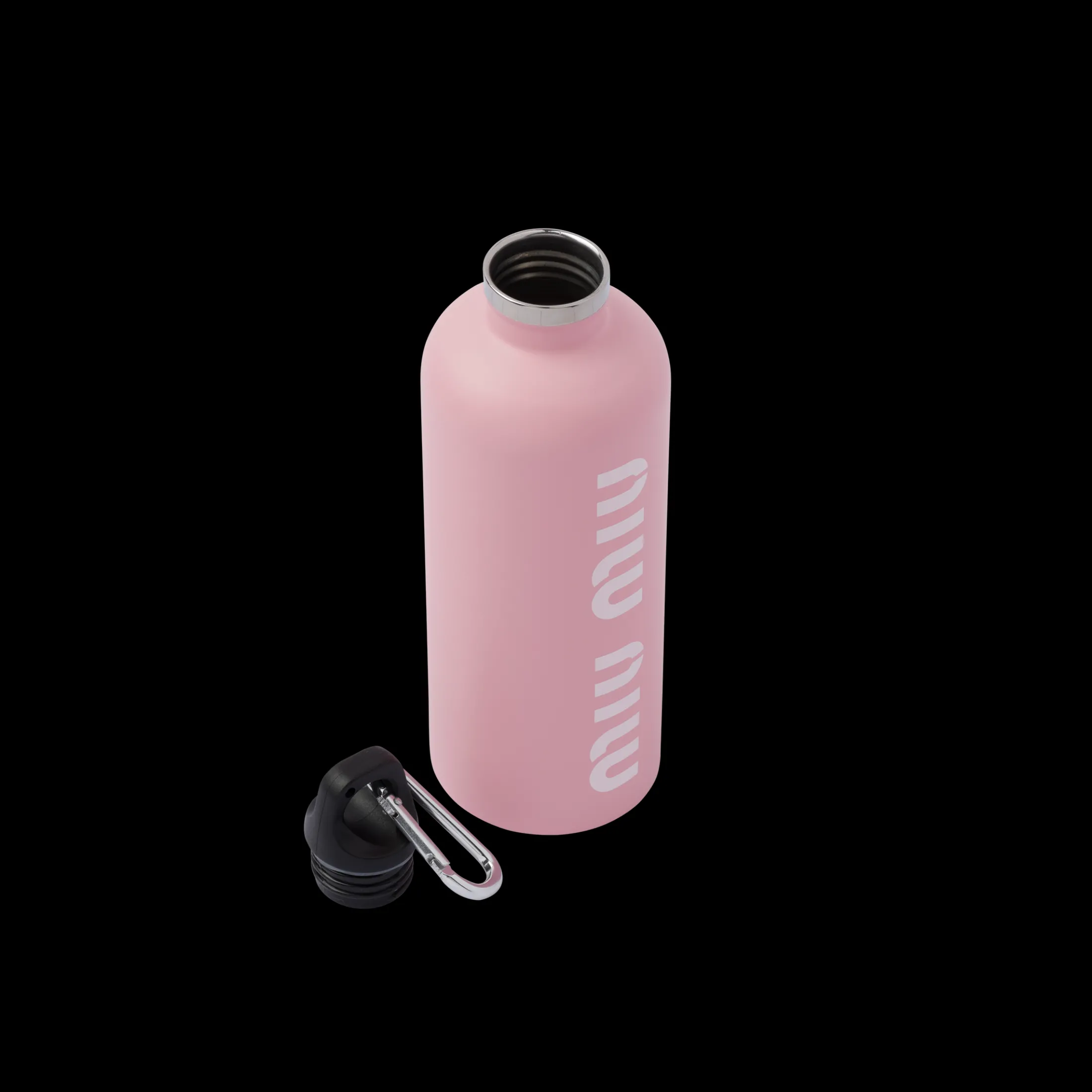 Pink/white Stainless Steel Water Bottle, 500 Ml | Miu Miu