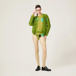 Pistachio Green Nylon Panties | Miu Miu