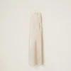 Platinum Long Mesh Dress | Miu Miu