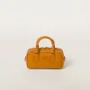 Pomegranate Yellow Arcadie Leather Bag | Miu Miu