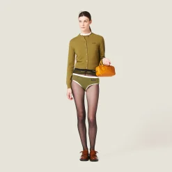 Pomegranate Yellow Arcadie Leather Bag | Miu Miu