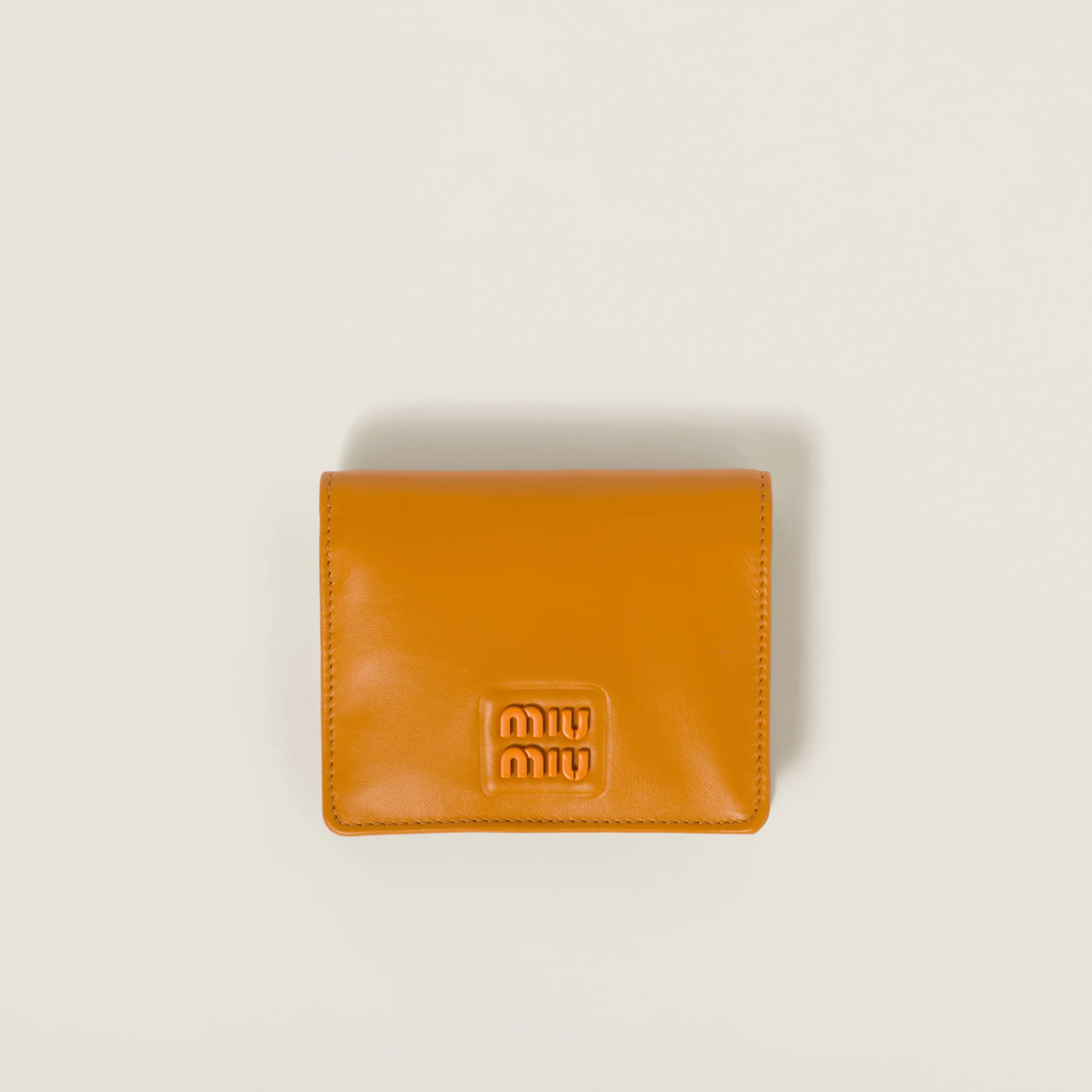 Pomegranate Yellow Small Leather Wallet | Miu Miu