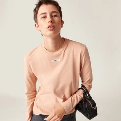 Powder Pink Cotton T-shirt | Miu Miu