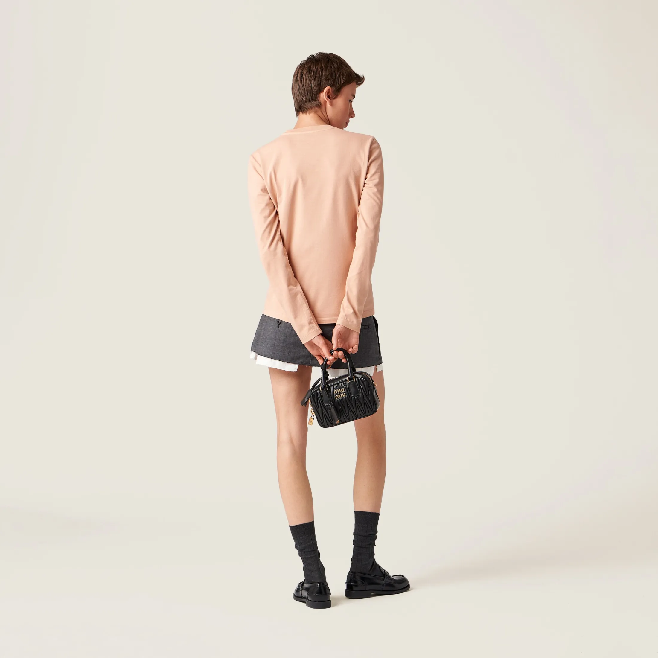 Powder Pink Cotton T-shirt | Miu Miu