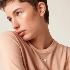 Powder Pink Cotton T-shirt | Miu Miu