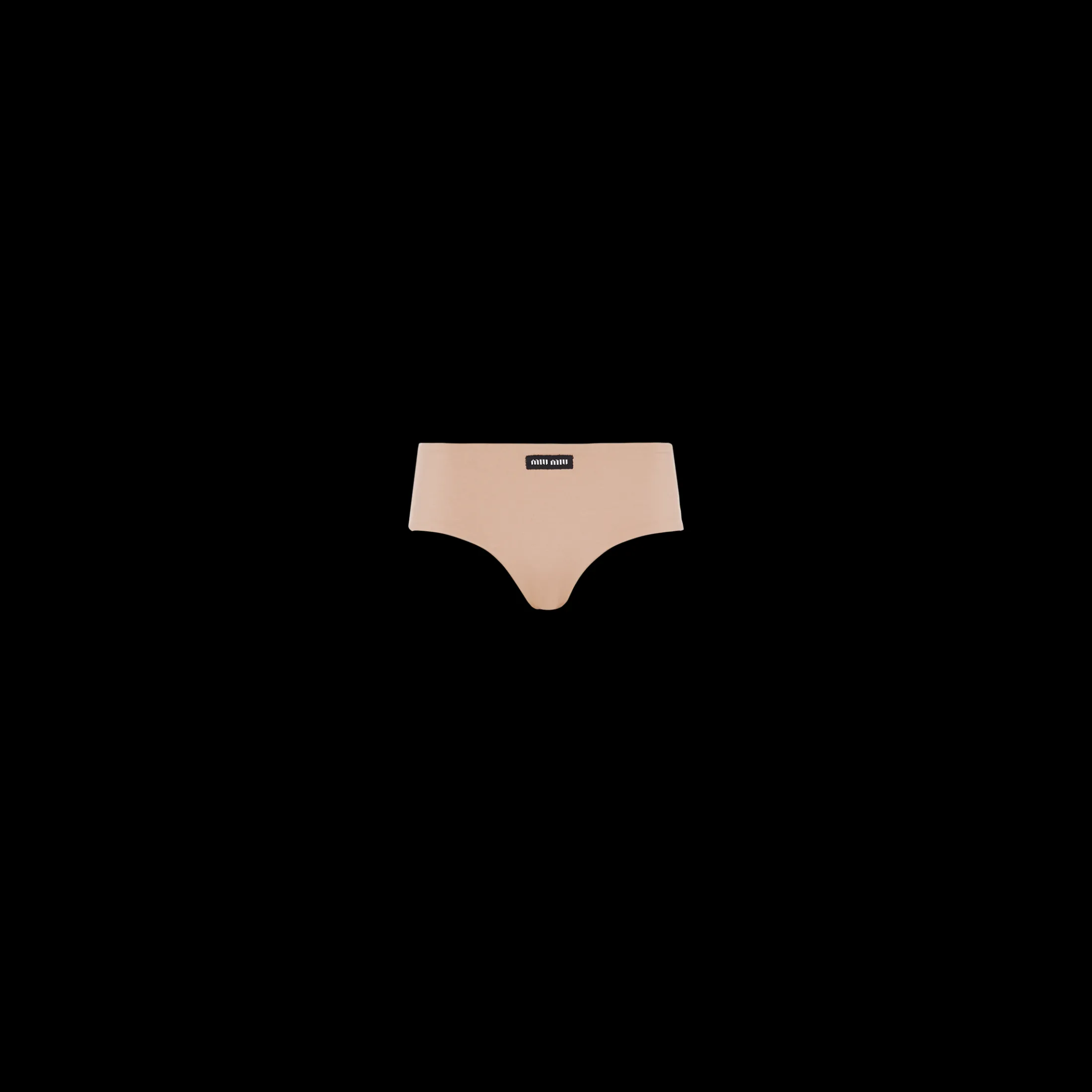 Powder Pink Jersey Panty With Logo | Miu Miu