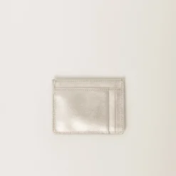 Pyrite Matelassé Nappa Leather Card Holder | Miu Miu