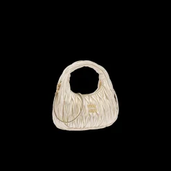 Pyrite Wander Matelassé Nappa Leather Hobo Bag | Miu Miu
