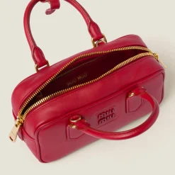 Red Arcadie Leather Bag | Miu Miu