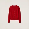Red Cashmere Knit Cardigan | Miu Miu