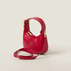 Red Leather Hobo Bag | Miu Miu