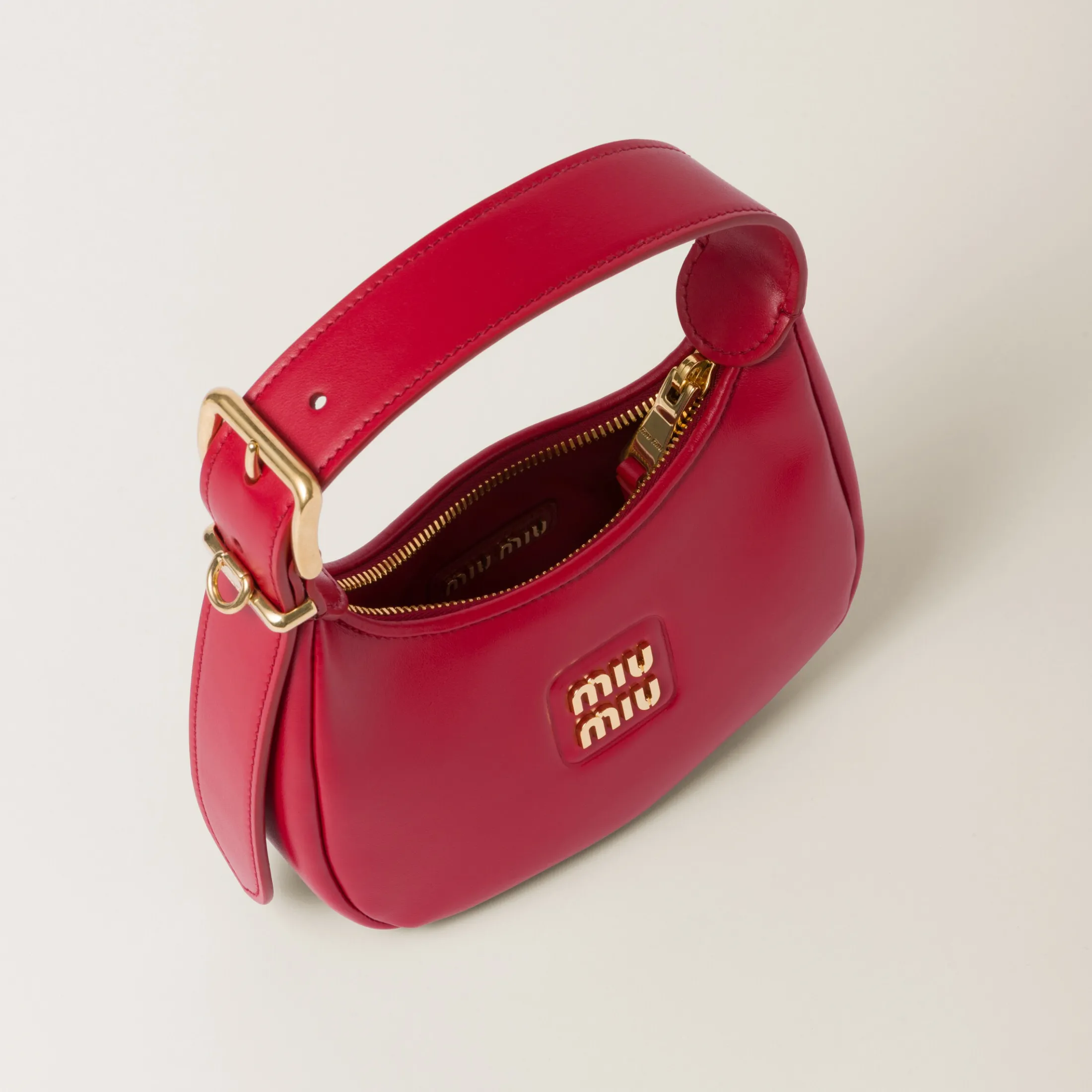 Red Leather Hobo Bag | Miu Miu