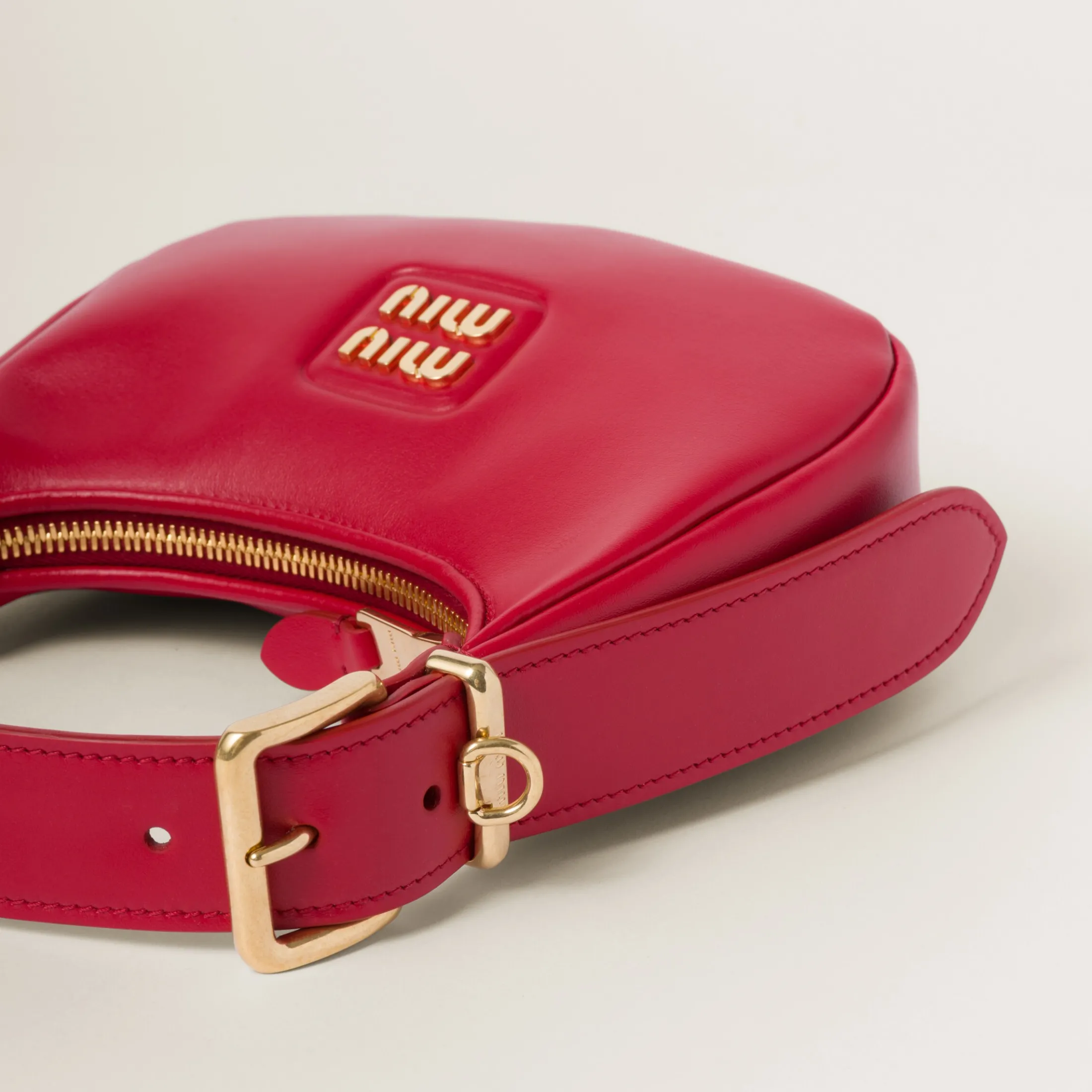 Red Leather Hobo Bag | Miu Miu