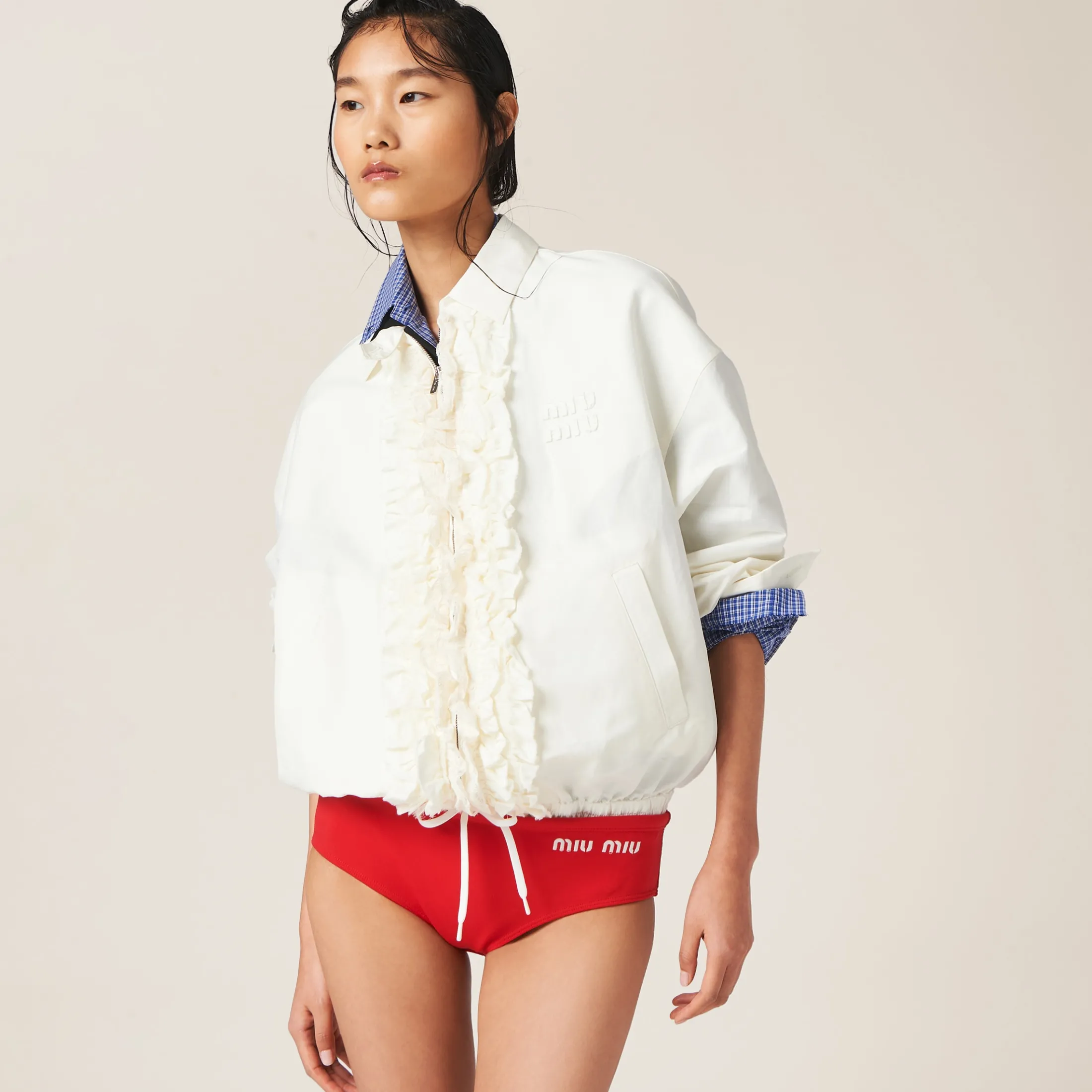 Red Nylon Swimsuit | Miu Miu