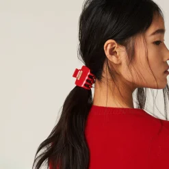 Red Plexiglas Clip | Miu Miu