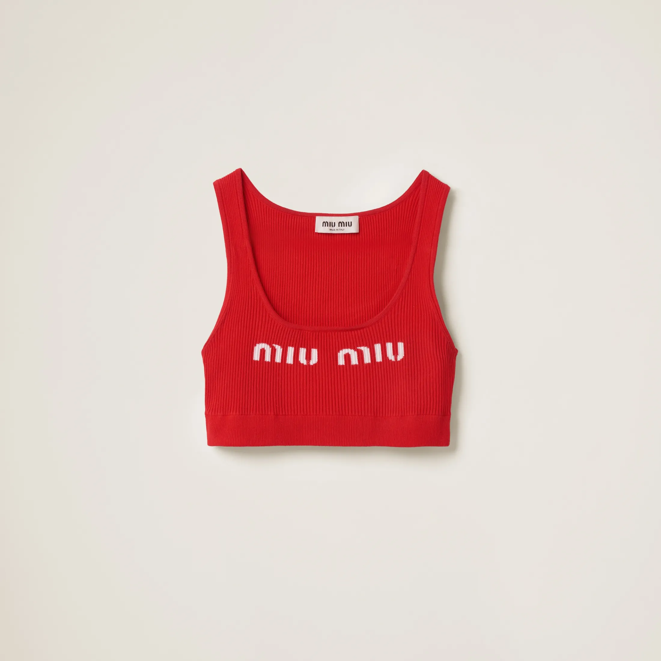 Red Viscose Top | Miu Miu