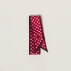 Red/black Printed Twill Scarf | Miu Miu