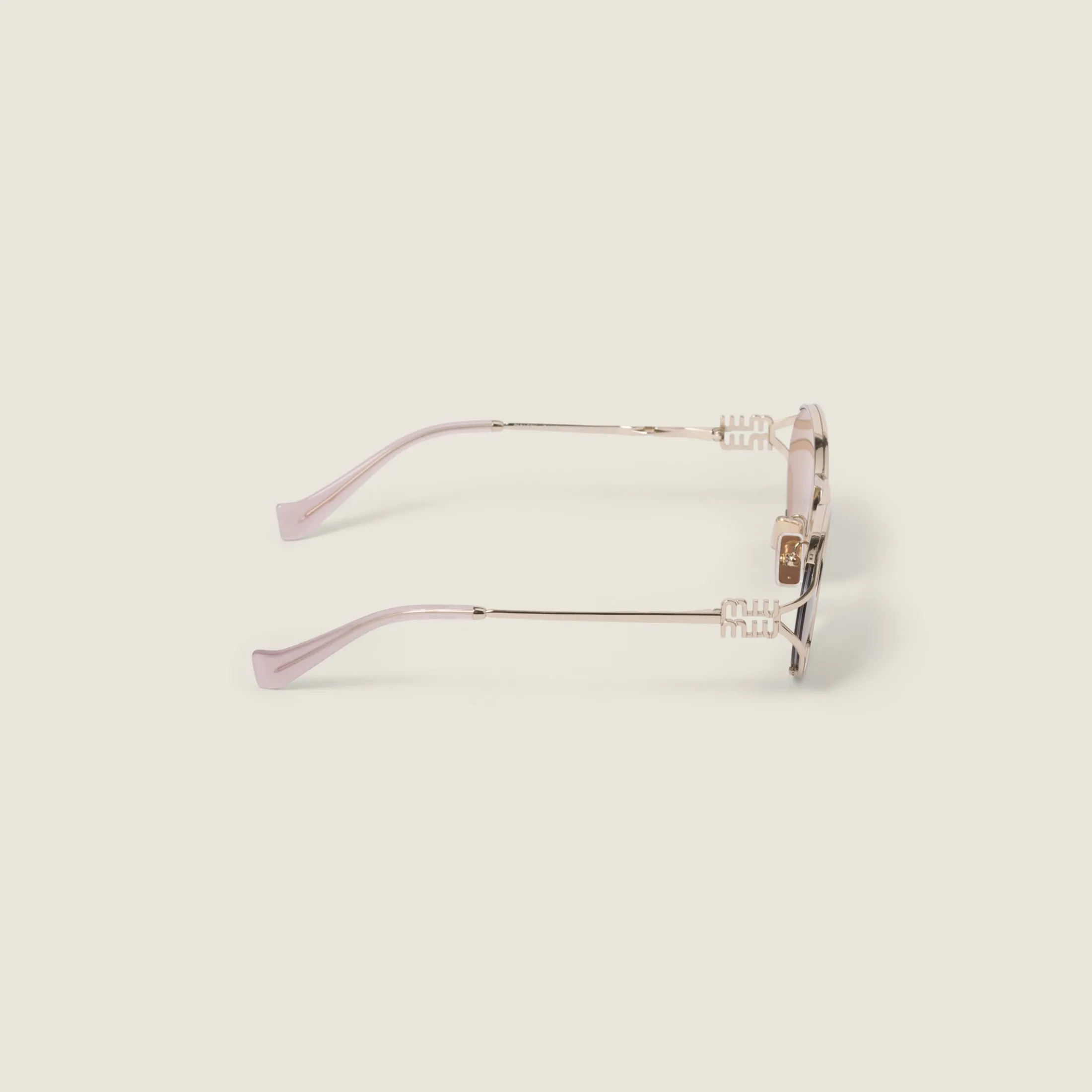 Rose Gold Lenses Miu Miu Logo Sunglasses | Miu Miu