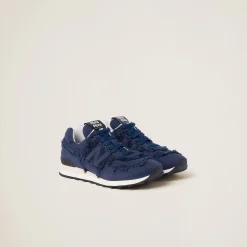 Royal Blue New Balance 574 X Miu Miu Denim Sneakers | Miu Miu