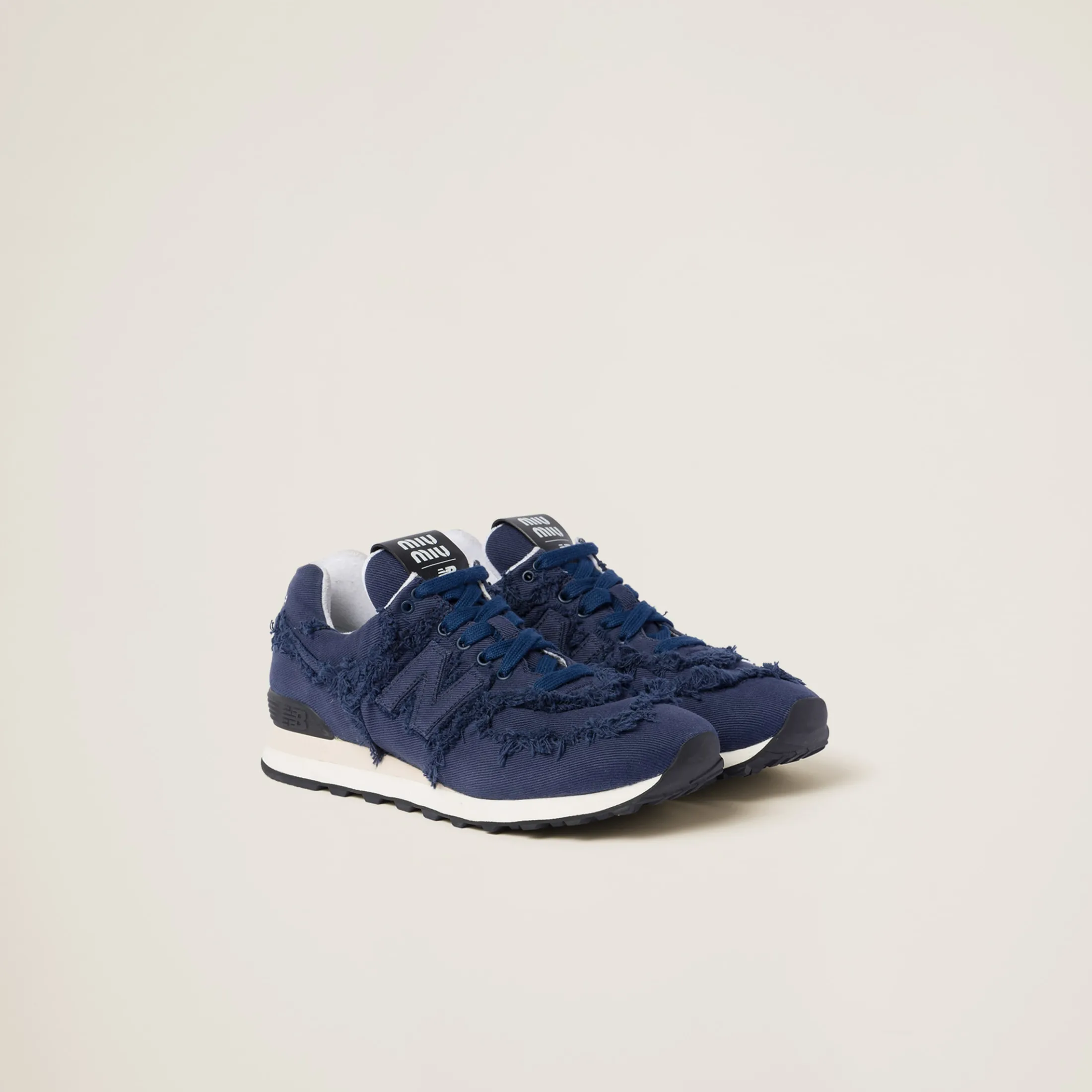 Royal Blue New Balance 574 X Miu Miu Denim Sneakers | Miu Miu