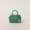 Sage Green Arcadie Matelassé Nappa Leather Bag | Miu Miu