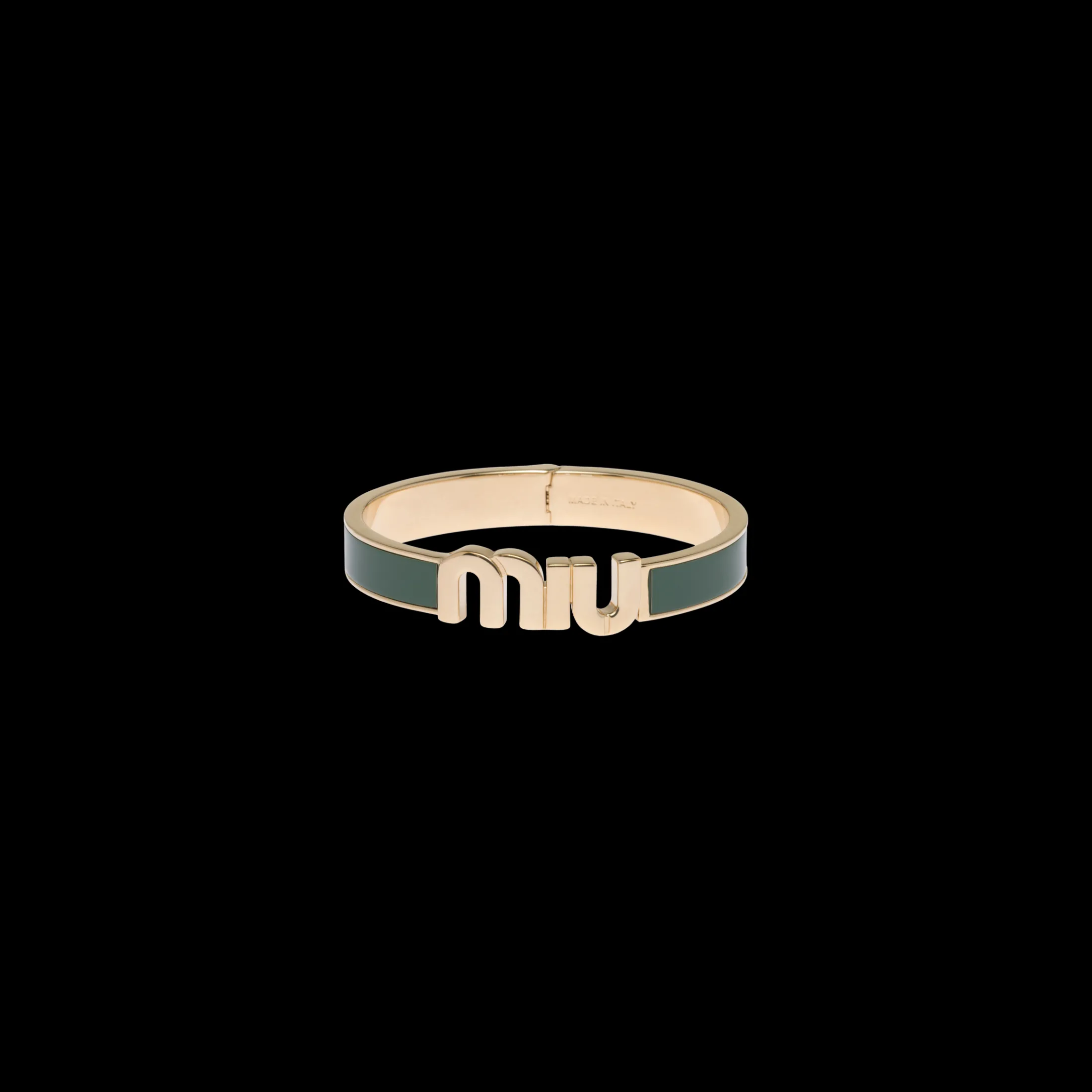 Sage Green Enameled Metal Bracelet | Miu Miu