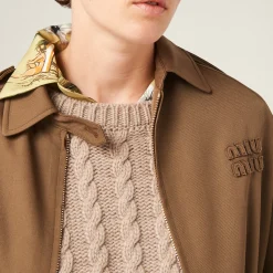 Sand Beige Cashmere Sweater | Miu Miu