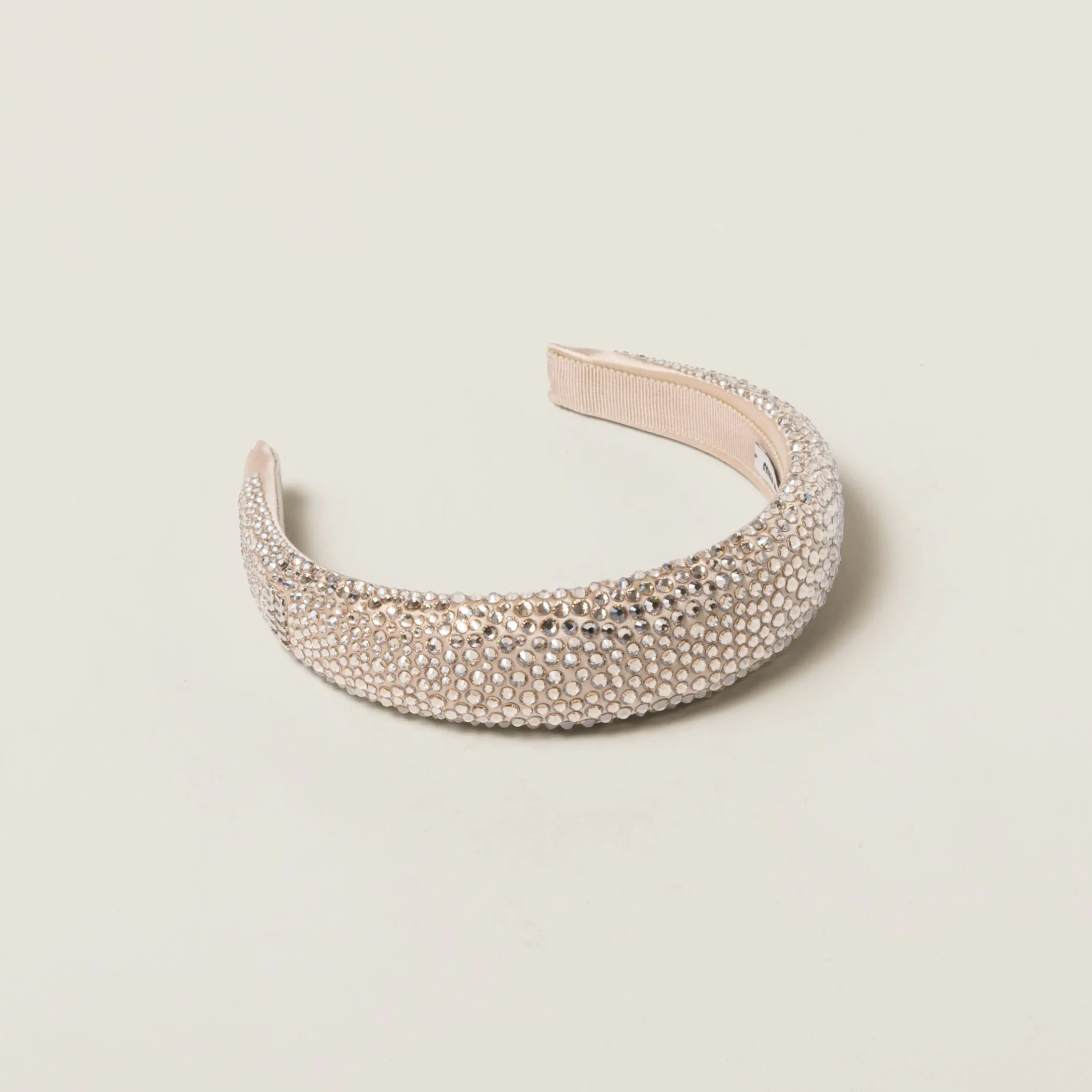 Sand Beige Duchess Headband | Miu Miu