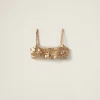 Sand Beige Embroidered Silk And Wool Top | Miu Miu