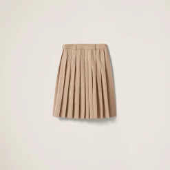Sand Beige Velour Skirt | Miu Miu